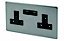Varilight 13A Grey Double USB socket