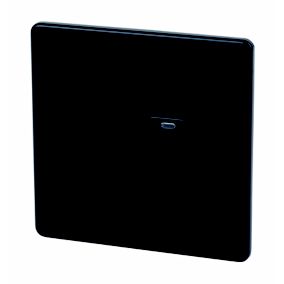 Varilight Black 13A Flat profile Screwless Switched Connection unit