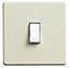 Varilight Gloss white chocolate Single 10A 2 way Light Switch