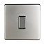 Varilight Silver 10A 3 way 1 gang Flat Light Screwless Switch