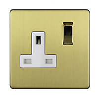 Varilight Single 13A Plug socket & White inserts