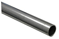 Varnished Cold-pressed steel Round Tube, (L)1m (Dia)10mm (T)1mm