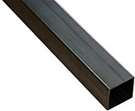 Varnished Cold-pressed steel Square Tube, (L)1m (W)16mm (T)1mm