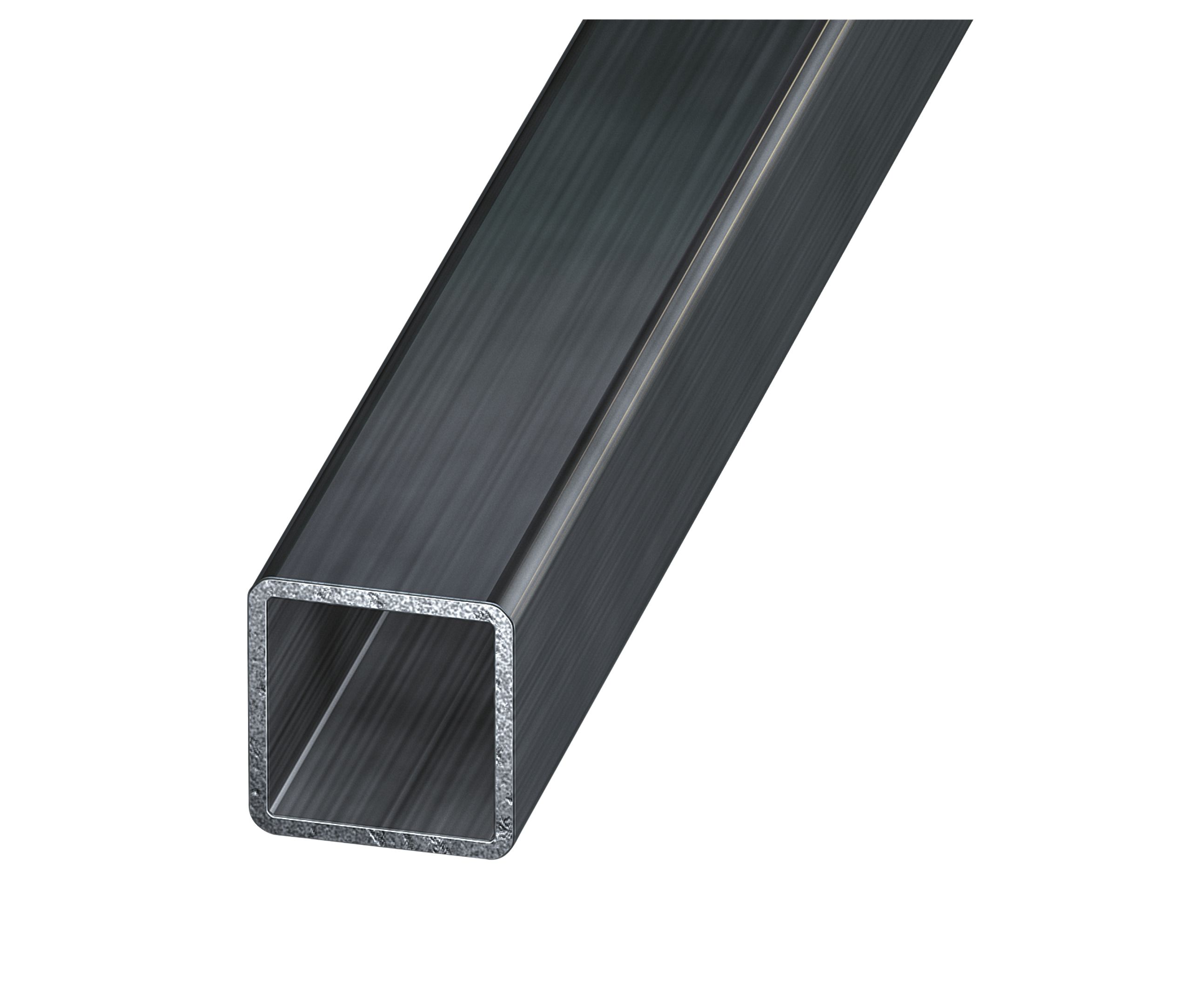 Varnished Cold-rolled steel Square Tube, (L)1m (W)30mm (T)1.25mm