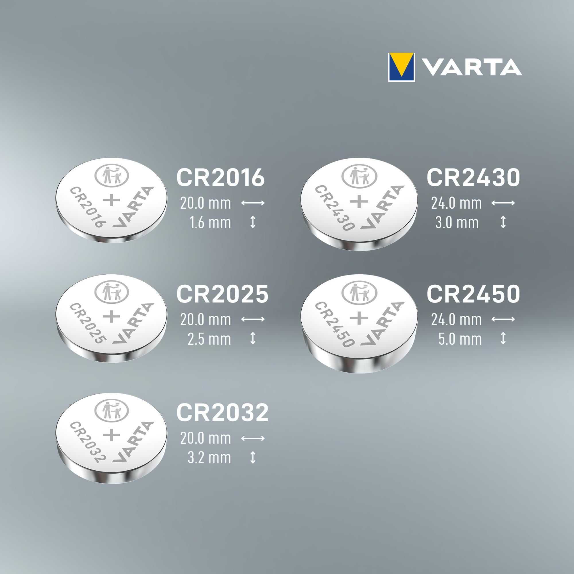 Varta CR2032 Coin cell batteries, Pack of 2
