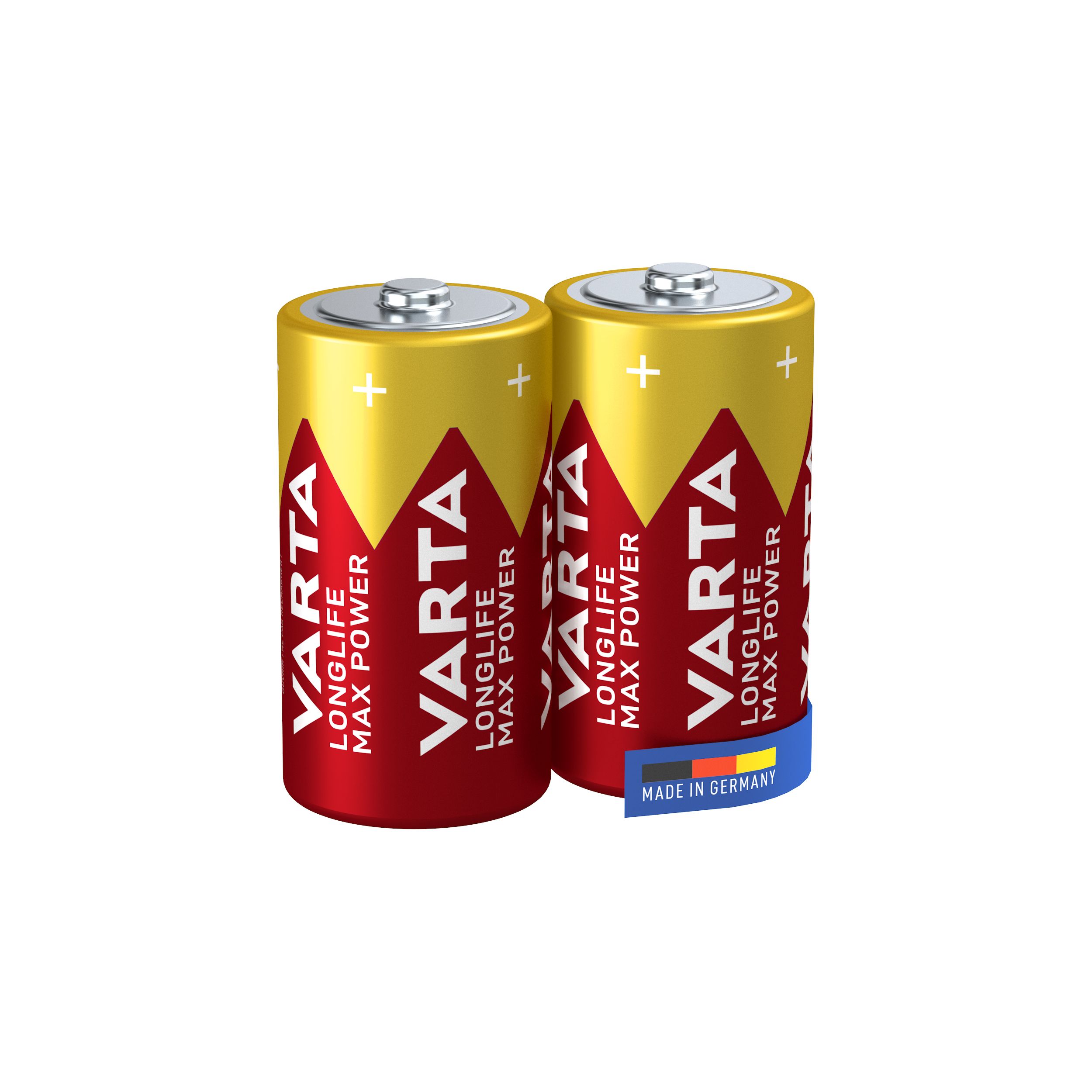 Varta Longlife Max Power 1.5V C Batteries, Pack of 2