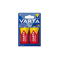 Varta Longlife Max Power Non-rechargeable D (LR20) Battery, Pack of 2