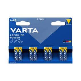 Varta Longlife Power AAA (LR03) Battery, Pack of 8