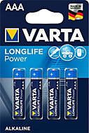 Varta Longlife Power Non rechargeable AAA Battery, Pack of 4