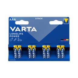 Varta Longlife Power Non-rechargeable AAA (LR03) Battery, Pack of 8
