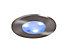 Veezio Chrome Brossé Chrome effect Non-adjustable LED RGB & warm white Downlight 7W IP65