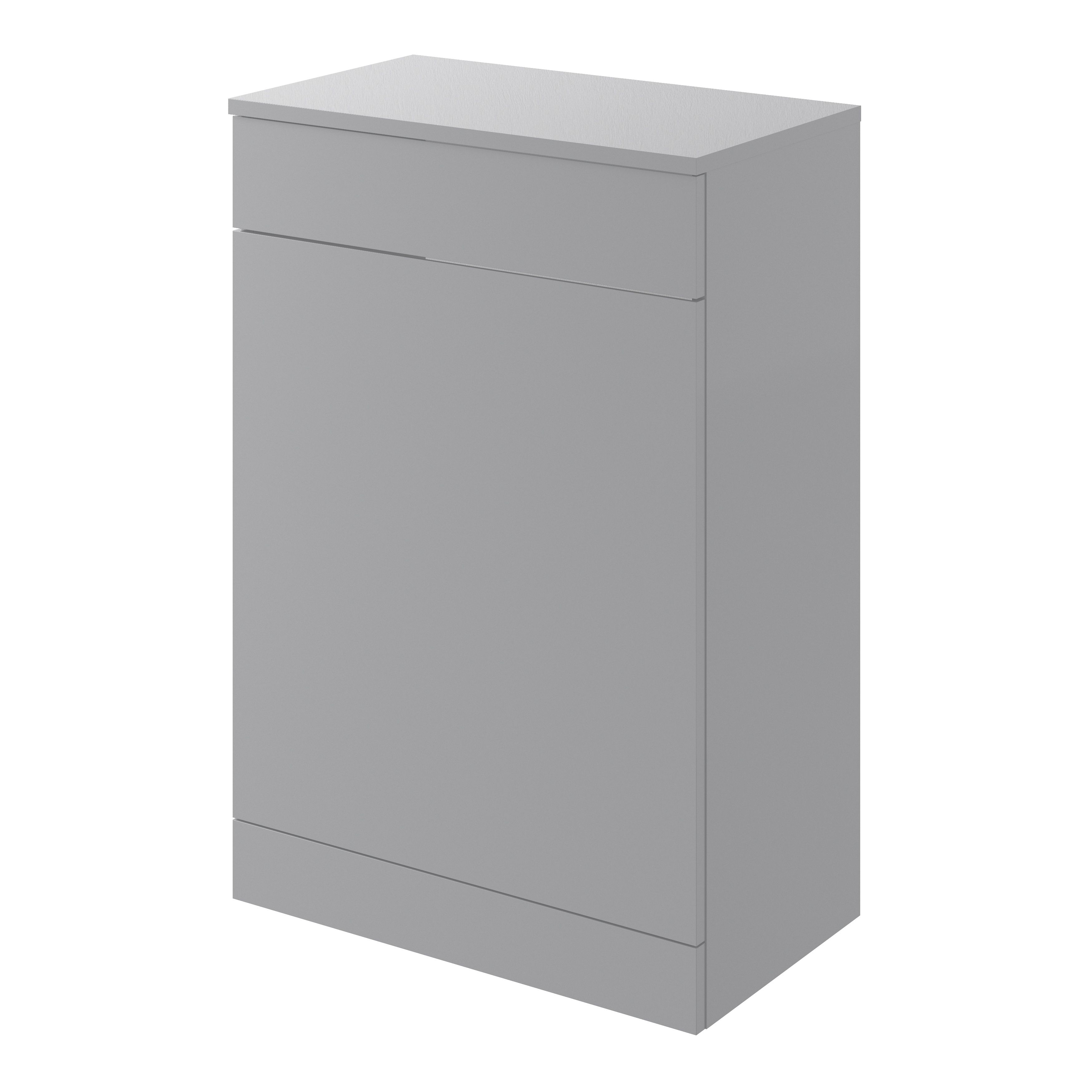 Veleka Gloss Grey Freestanding Toilet (W)552mm (H)810mm
