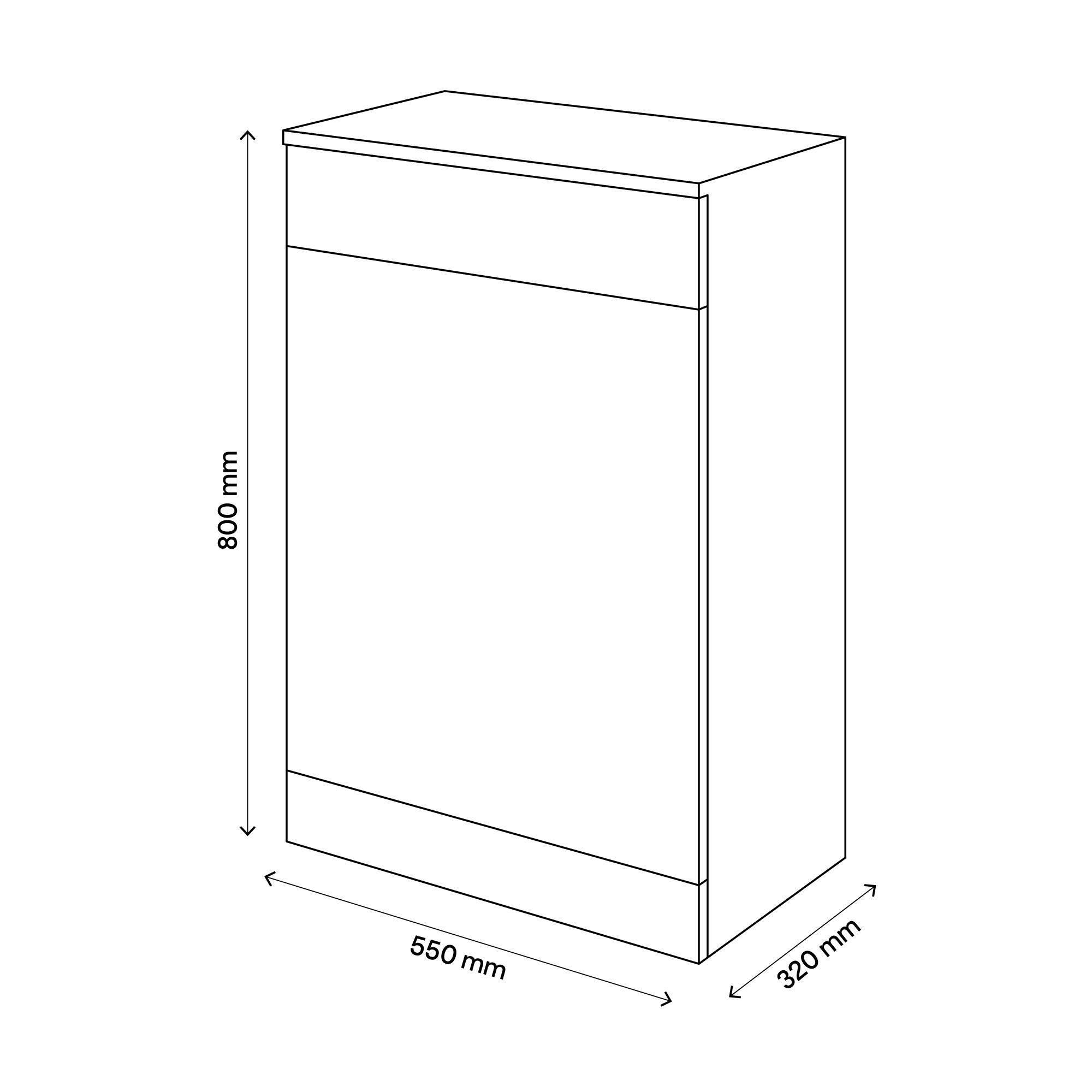 Veleka Gloss Grey Freestanding Toilet Cabinet (W)552mm (H)810mm