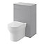 Veleka Gloss Grey Freestanding Toilet Cabinet (W)552mm (H)810mm