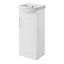 Veleka Gloss White Freestanding Cloakroom vanity unit & basin set (W)400mm (H)880mm