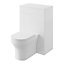 Veleka Gloss White Freestanding Toilet Cabinet (W)552mm (H)810mm