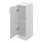 Veleka Gloss White Single Freestanding Bathroom Cabinet (H)81cm (W)27.5cm