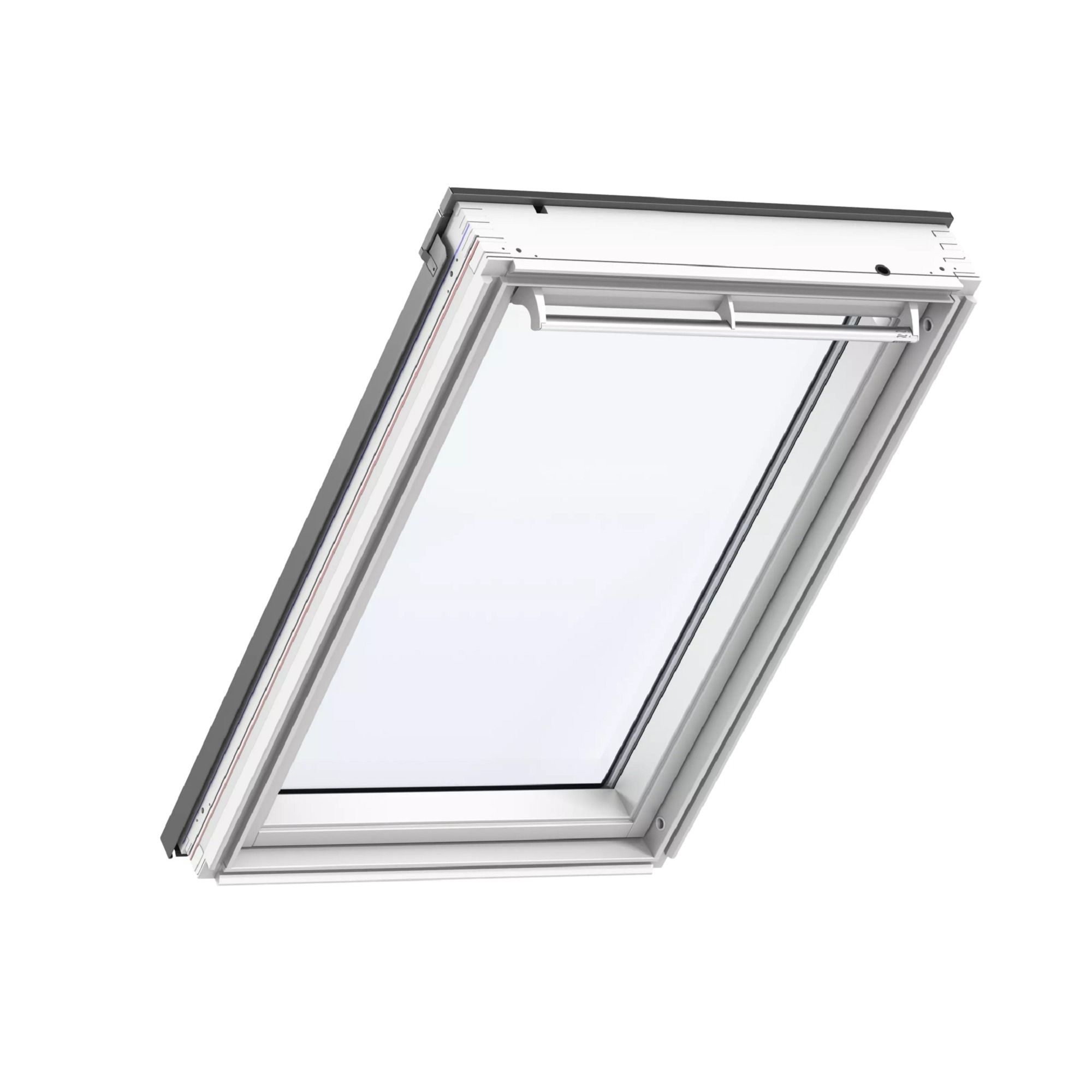 Velux MK04 White Aluminium Centre pivot Roof window, (H)980mm (W)780mm