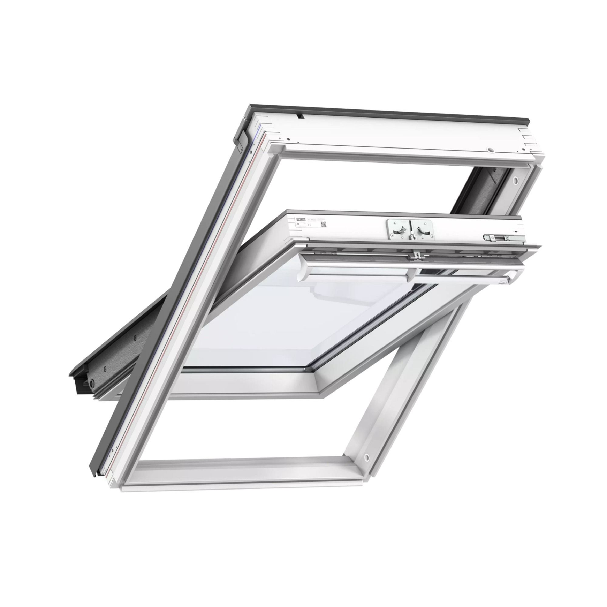 Velux MK04 White Aluminium Centre pivot Roof window, (H)980mm (W)780mm