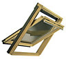 Velux Pine Centre pivot Roof window, (H)980mm (W)550mm