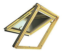 Velux Pine Top hung Roof window, (H)980mm
