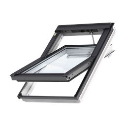 Velux White Timber Centre pivot Roof window, (H)780mm (W)550mm