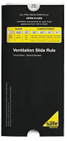 Ventilation slide rule Advisory sign