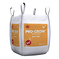 Veolia Pro-Grow Dark brown Bark chippings 1000L Bulk bag, Pack of 1