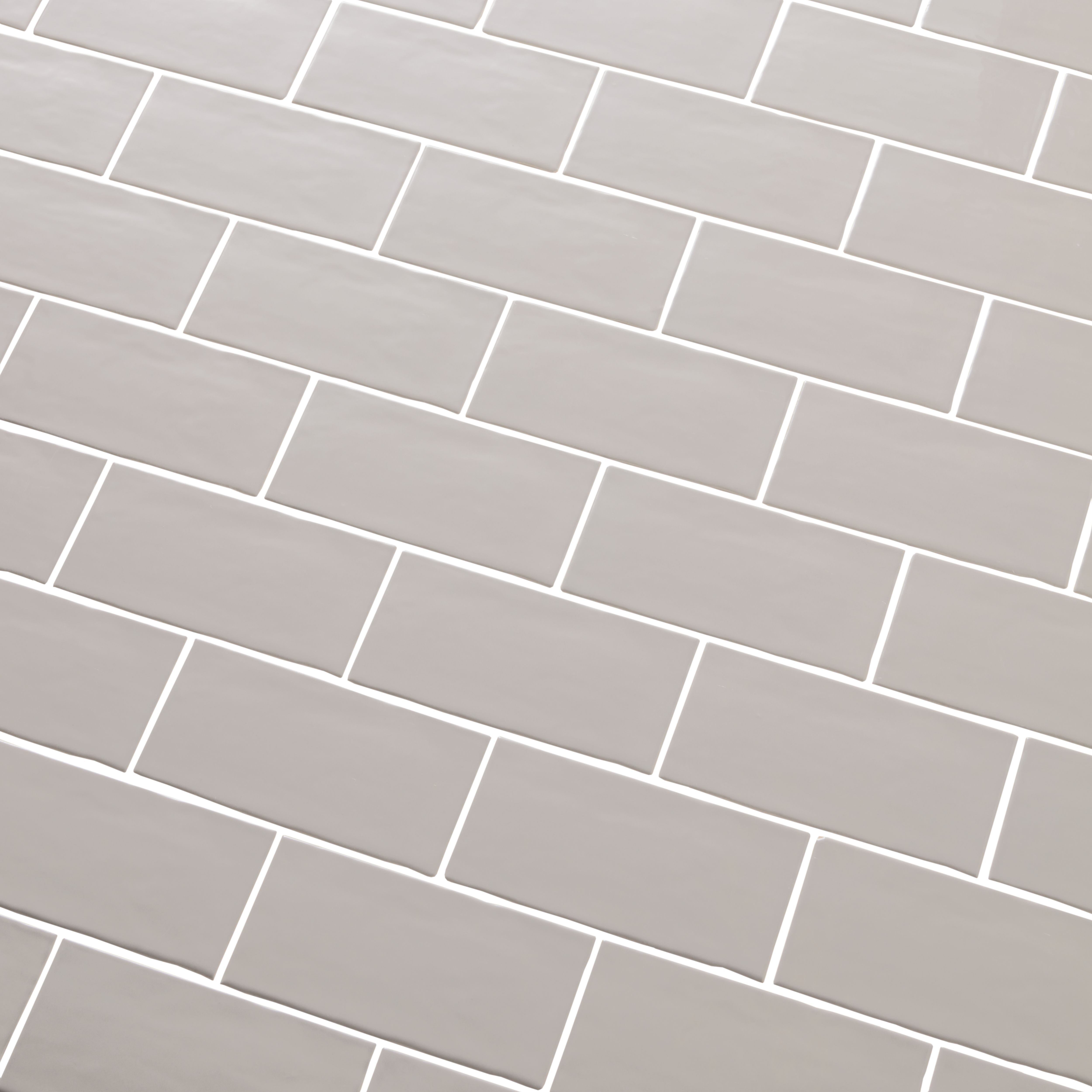 Vernisse Grey Gloss Ceramic Wall Tile Sample