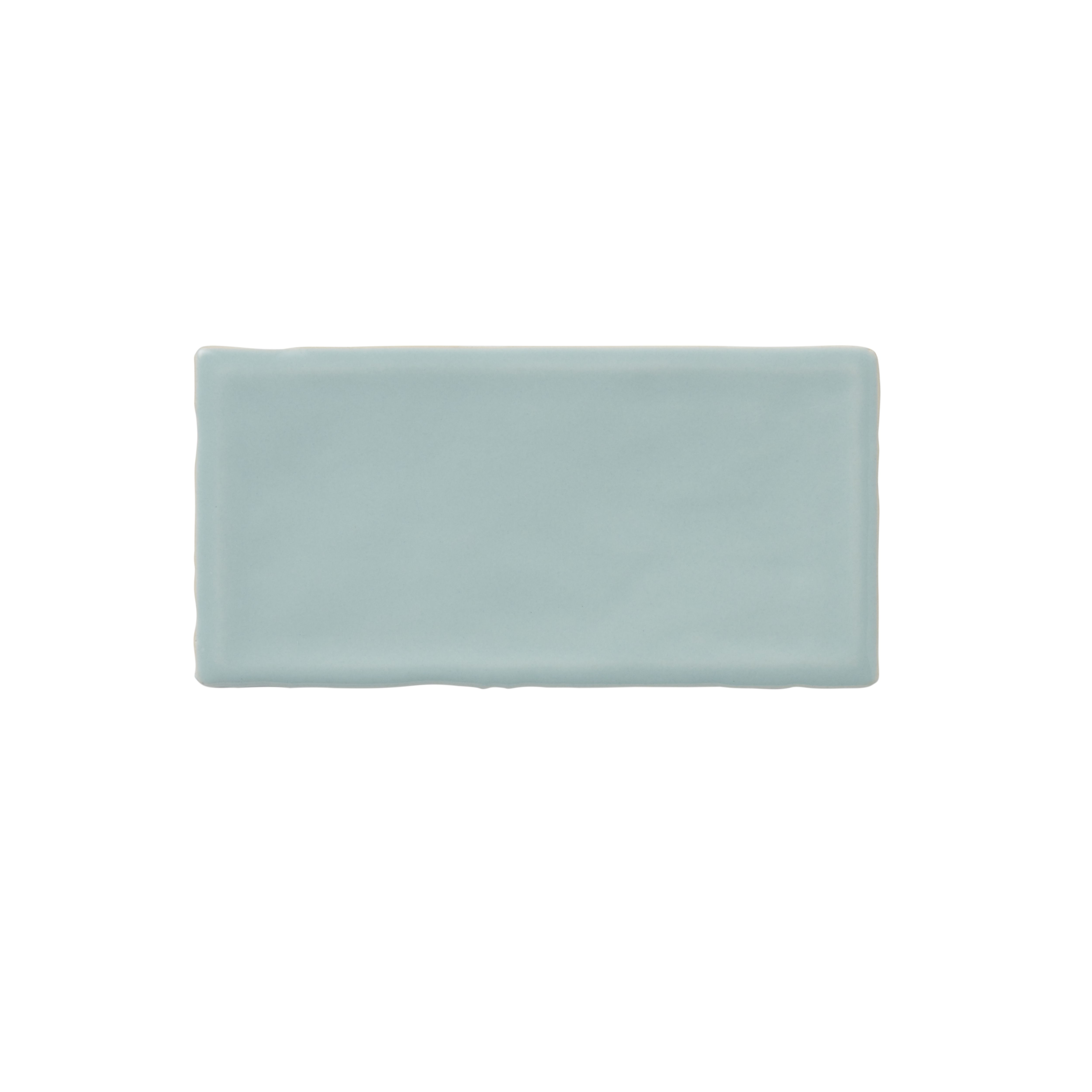 Vernisse Misty blue Gloss Plain Ceramic Wall Tile, Pack of 80, (L)150mm (W)75.4mm