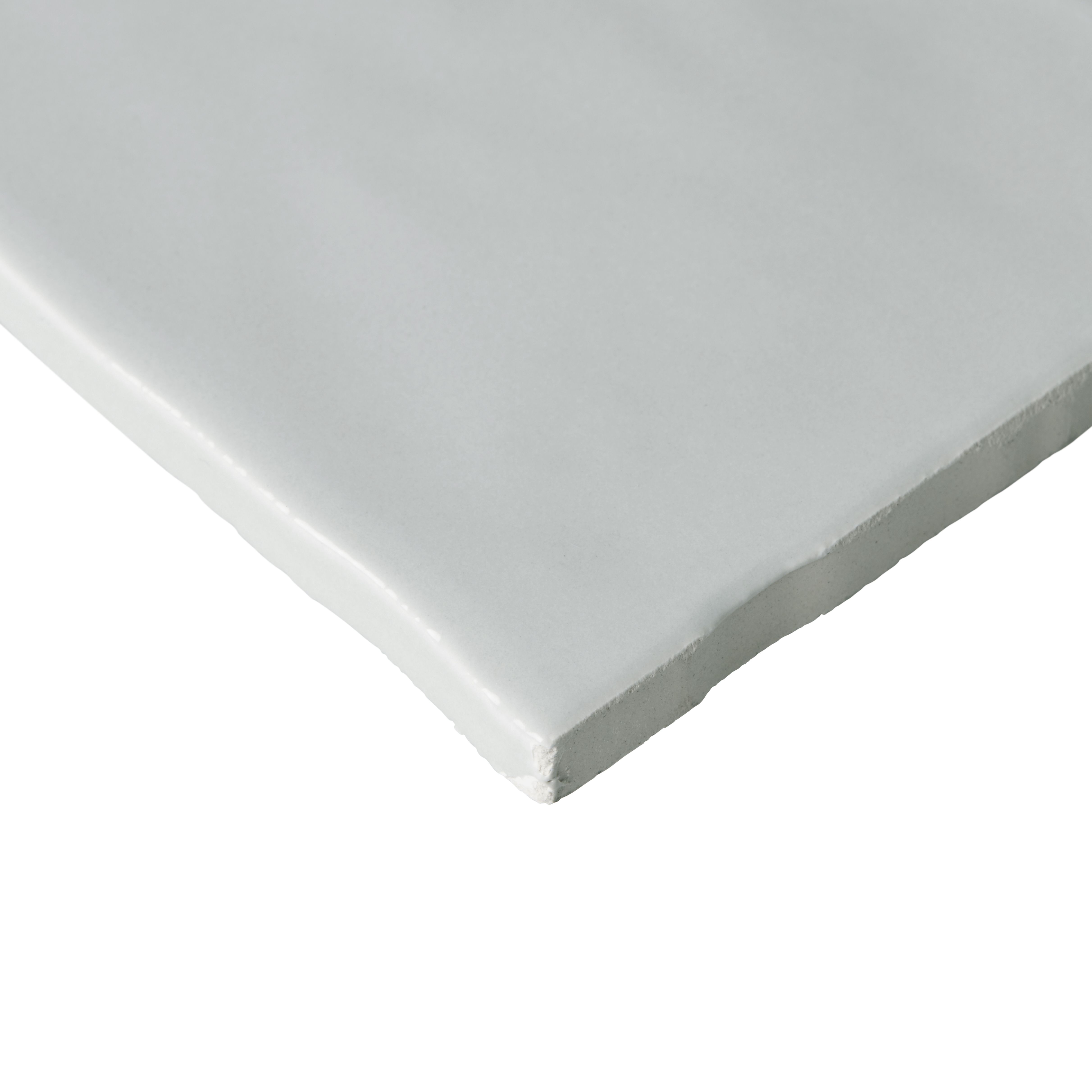 Vernisse Nimbus cloud Gloss Plain Ceramic Wall Tile, Pack of 80, (L)150mm (W)75.4mm
