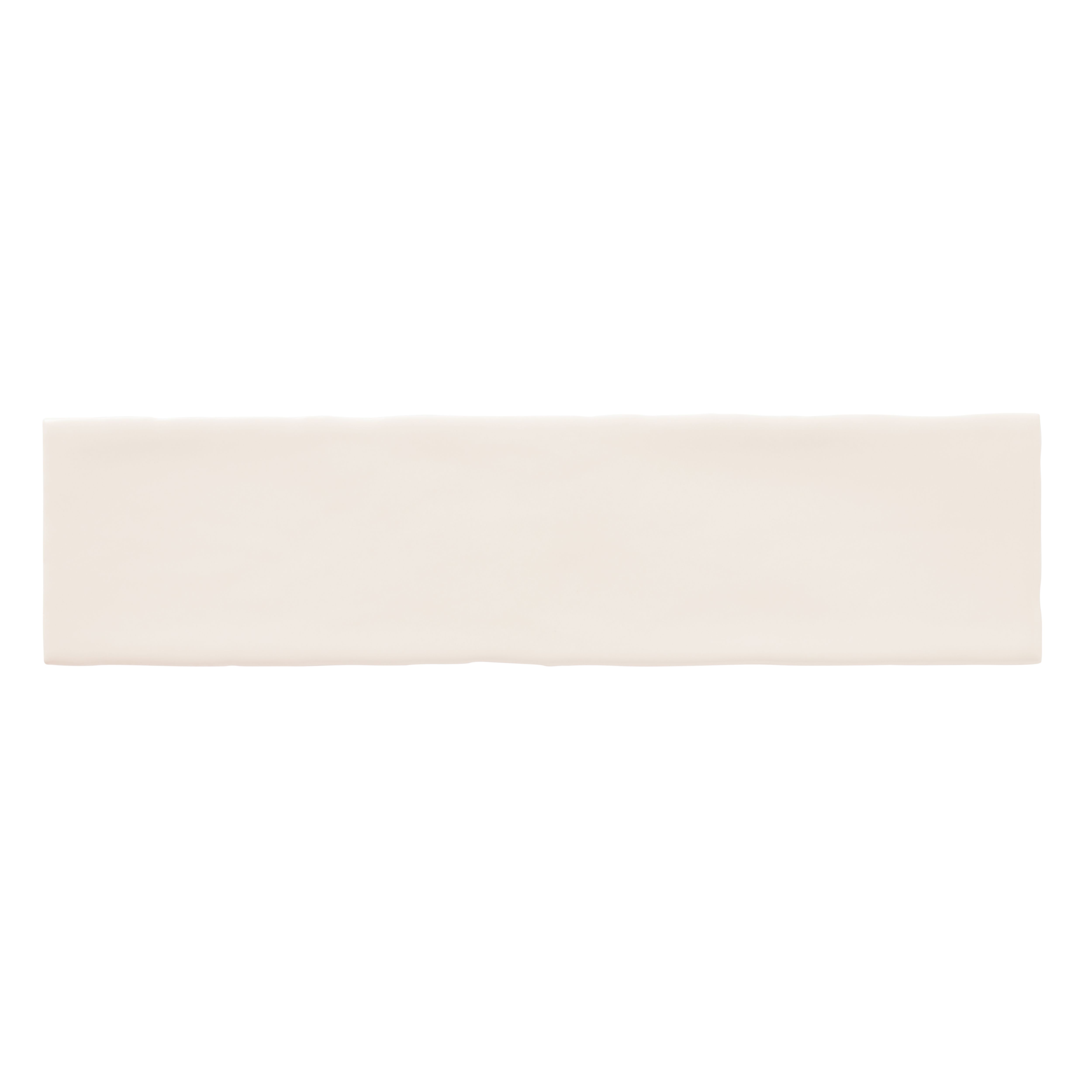 Vernisse Off white Gloss Plain Ceramic Wall Tile, Pack of 41, (L)301mm (W)75.4mm