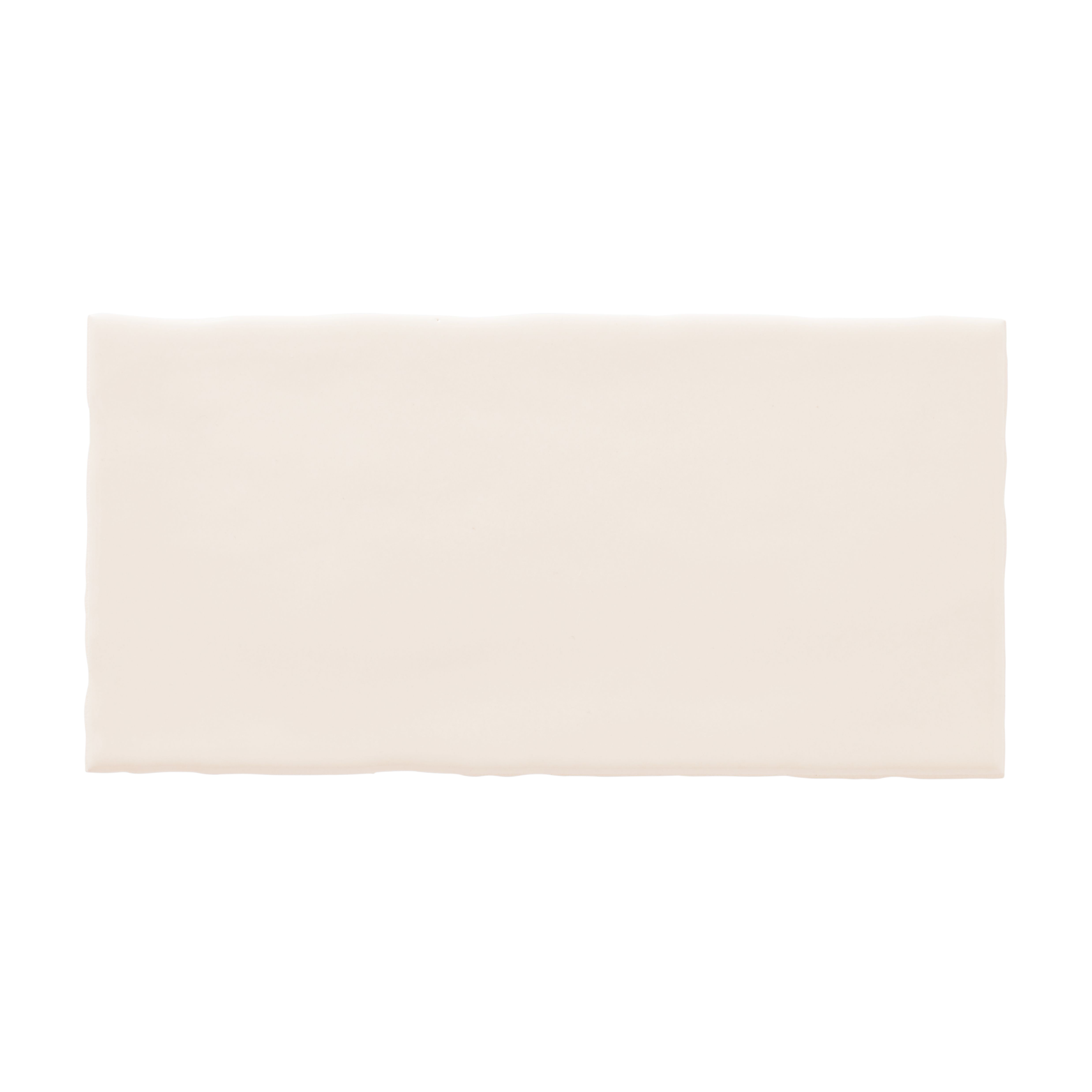 Vernisse Off white Gloss Plain Ceramic Wall Tile, Pack of 80, (L)150mm (W)75.4mm