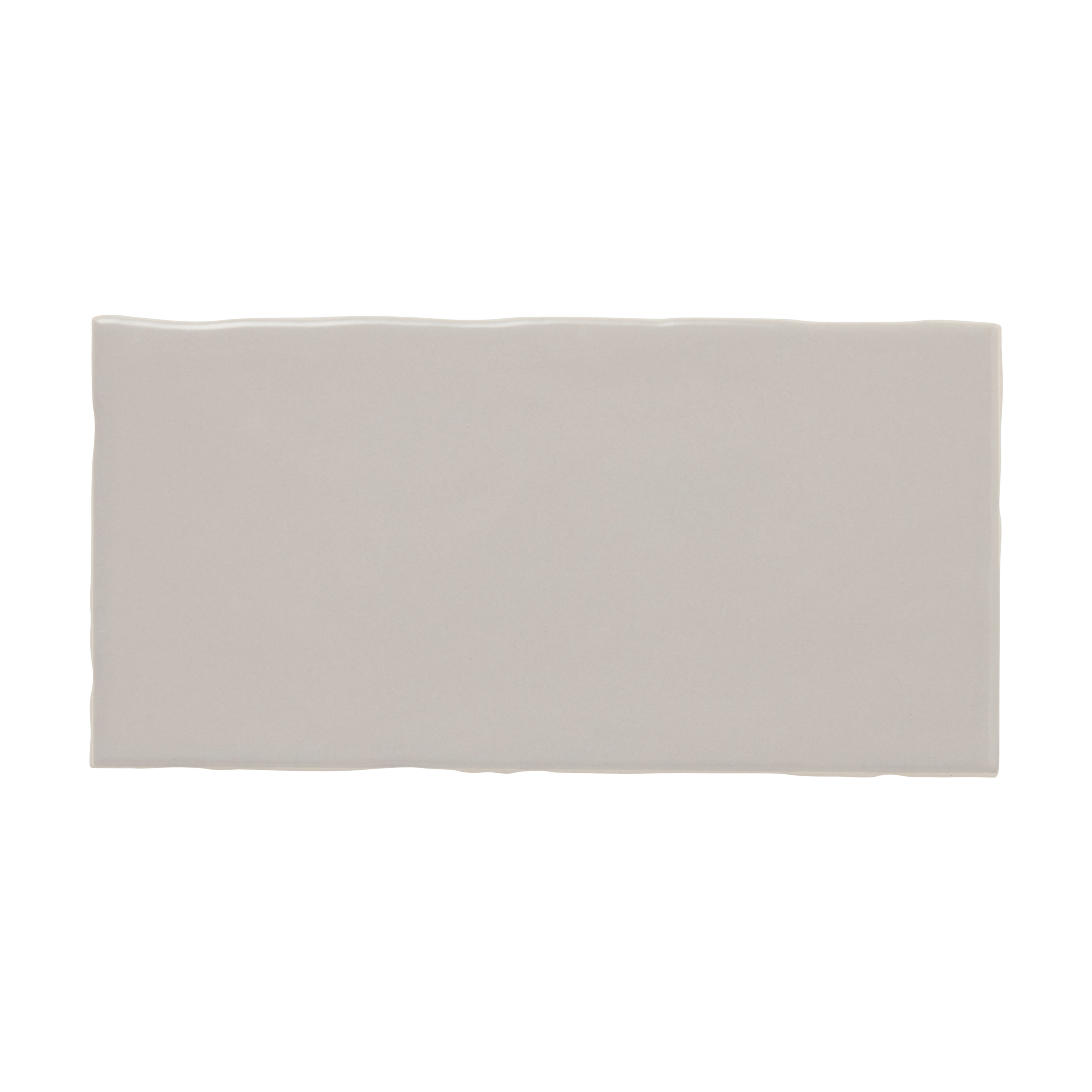 Vernisse Silver grey Gloss Plain Ceramic Indoor Wall tile, Pack of 80, (L)150mm (W)75.4mm