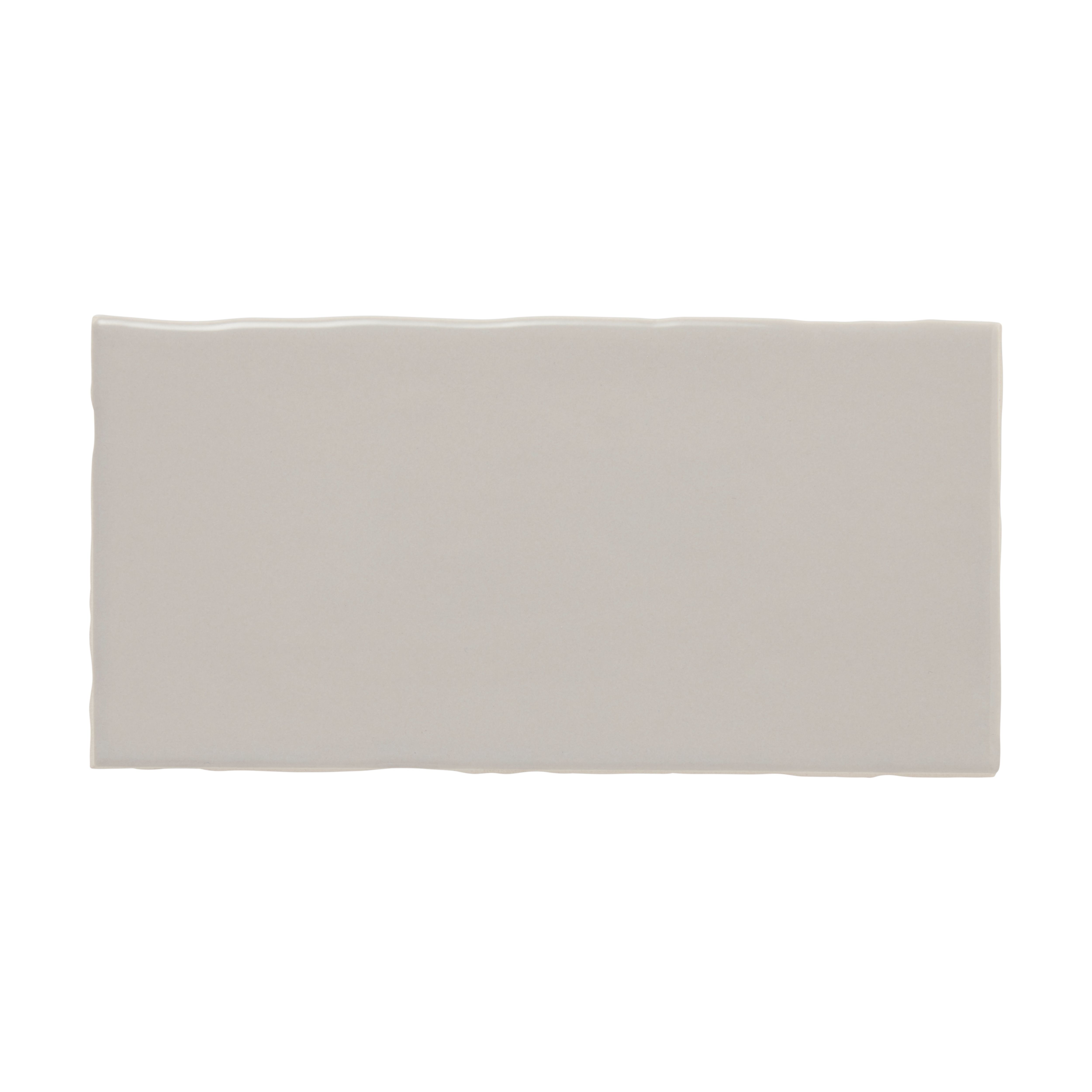 Vernisse Silver grey Gloss Plain Ceramic Indoor Wall tile, Pack of 80, (L)150mm (W)75.4mm