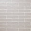 Vernisse Silver grey Gloss Plain Ceramic Wall Tile, Pack of 41, (L)301mm (W)75.4mm