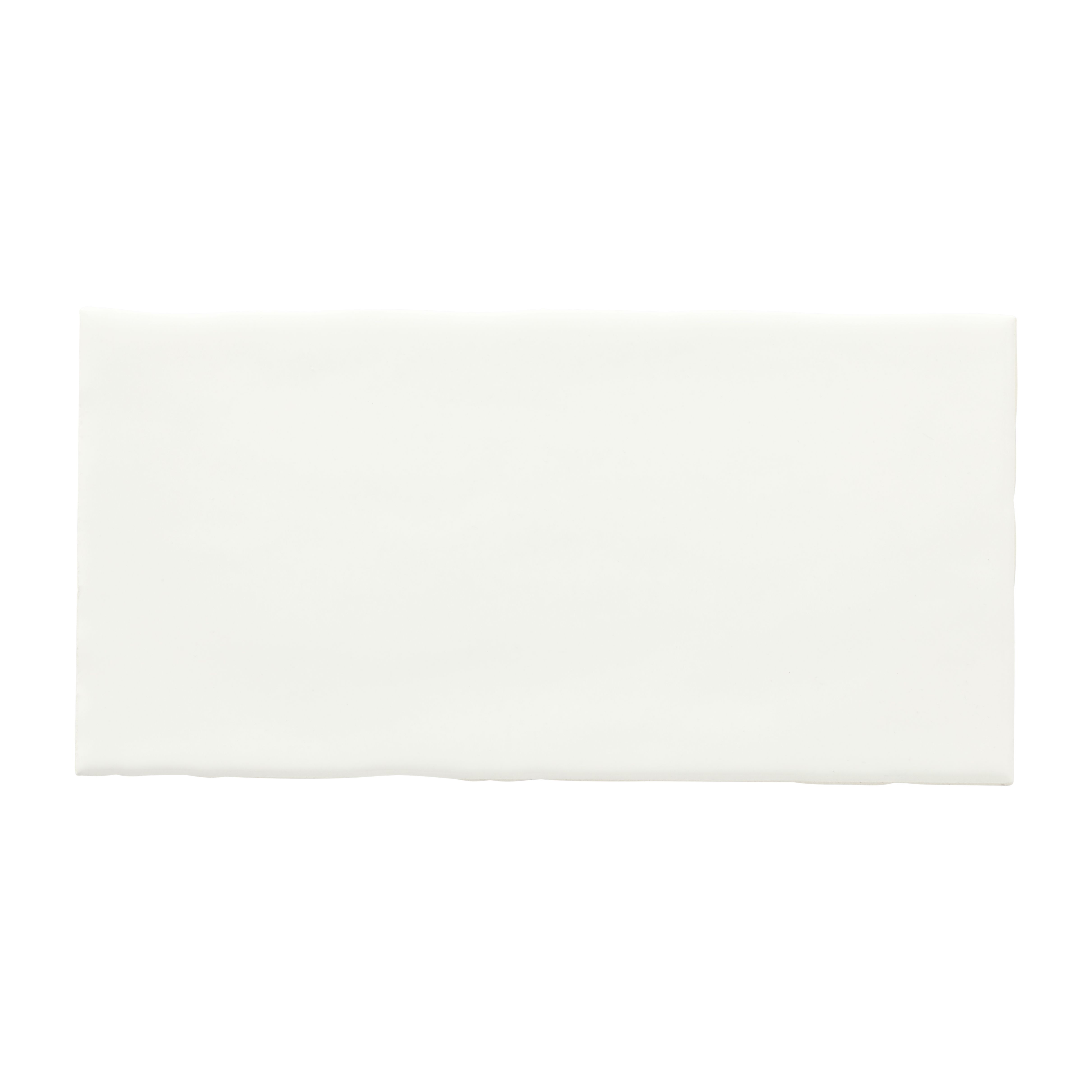 Vernisse White Gloss Plain Ceramic Wall Tile, Pack of 80, (L)150mm (W)75.4mm