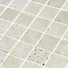 Verono Beige Travertine Mosaic tile, (L)300mm (W)300mm