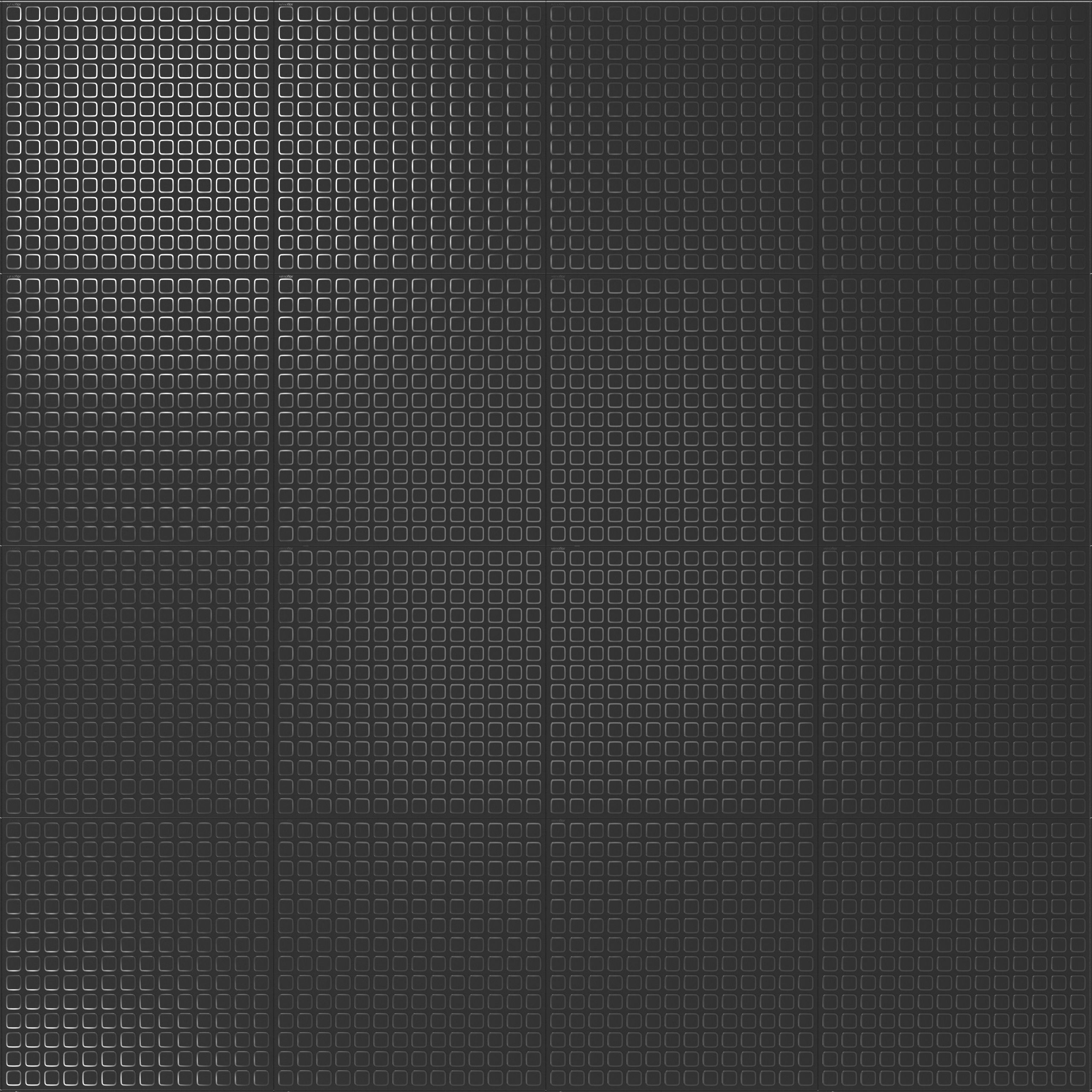 Versoflor Taskflor Graphite black Interlocking floor tile 1m², Pack of 9