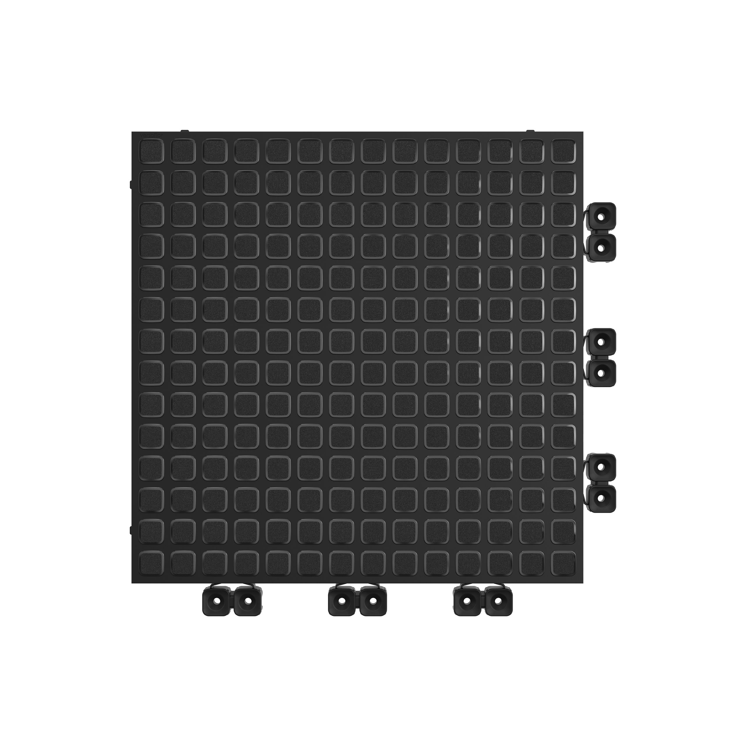 Versoflor Taskflor Graphite black Interlocking floor tile 1m², Pack of 9