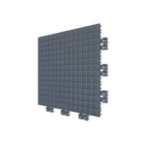 Versoflor Taskflor Graphite grey Interlocking floor tile 1m², Pack of 9