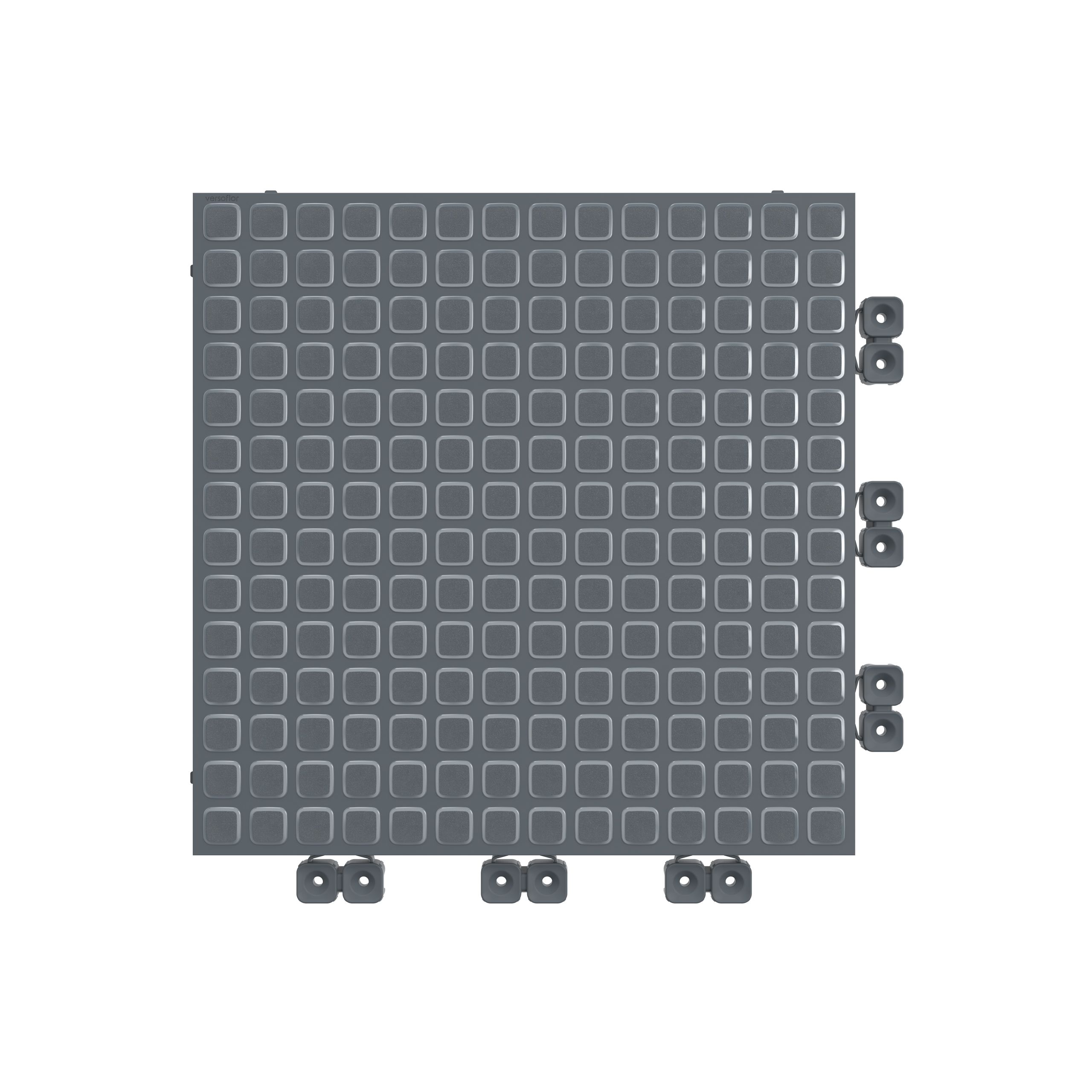 Versoflor Taskflor Graphite grey Interlocking floor tile 1m², Pack of 9