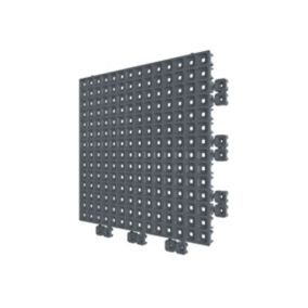 Versoflor Upflor Graphite grey Interlocking floor tile 1m², Pack of 9