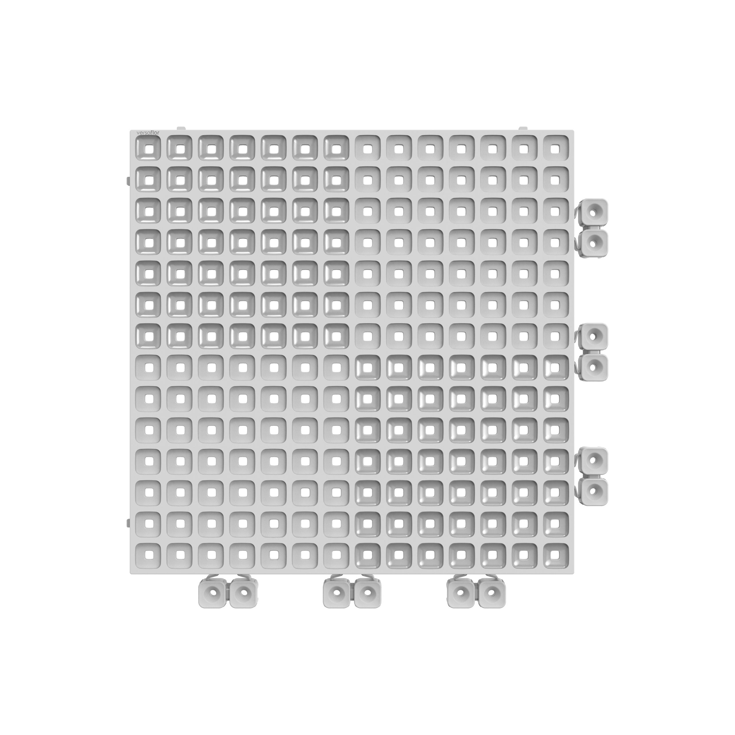 Versoflor Upflor Telegrey Interlocking floor tile 1m², Pack of 9