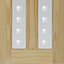 Vertical 2 panel Frosted Glazed Internal Door, (H)1981mm (W)686mm (T)35mm