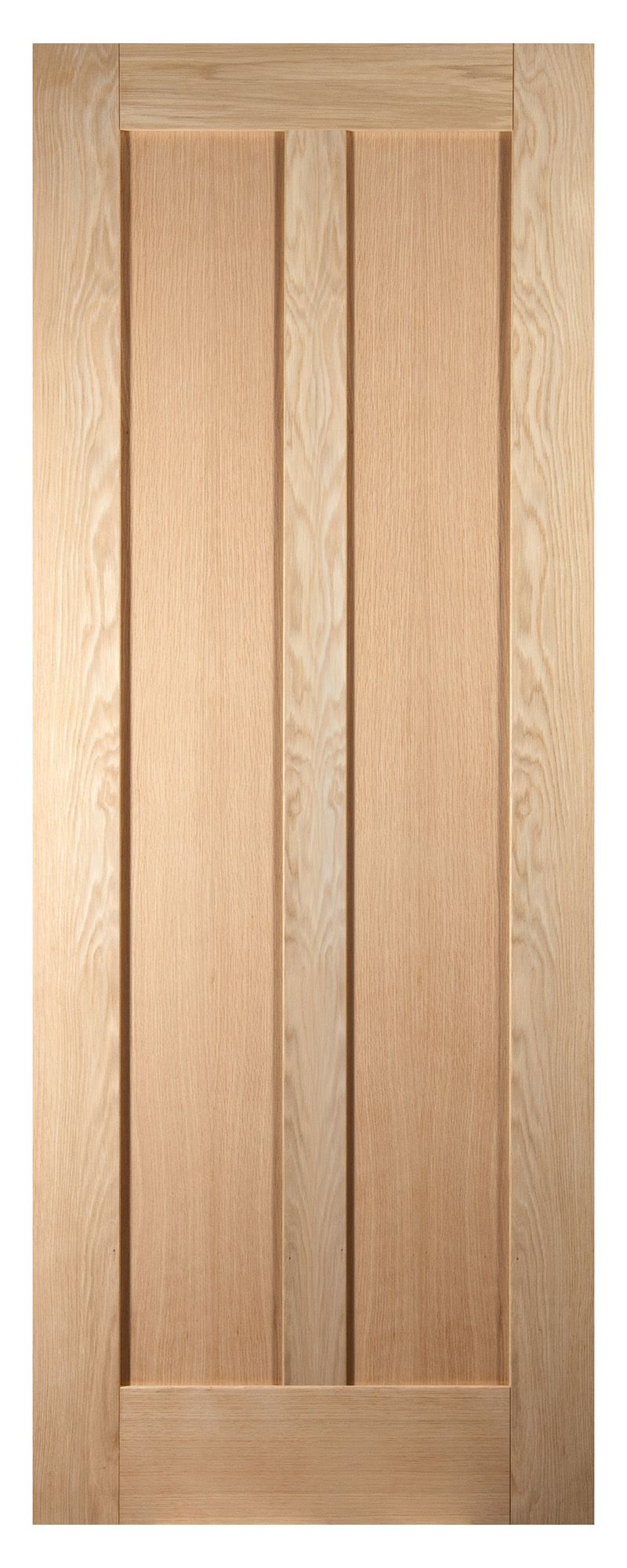 Vertical 2 panel Unglazed Oak veneer Internal Door, (H)1981mm (W)610mm (T)35mm