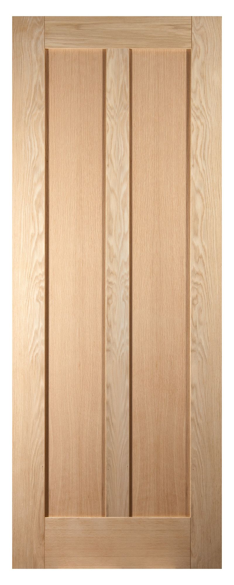 Vertical 2 panel Unglazed Oak veneer Internal Door, (H)1981mm (W)838mm (T)35mm