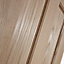 Vertical 3 panel Unglazed Oak veneer Internal Door, (H)1981mm (W)838mm (T)35mm