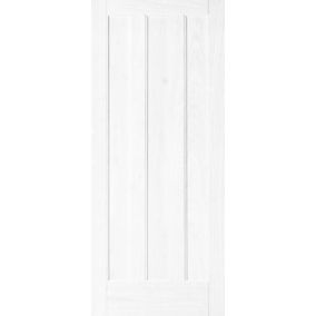 Vertical 3 panel White Internal Door, (H)1981mm (W)762mm (T)35mm