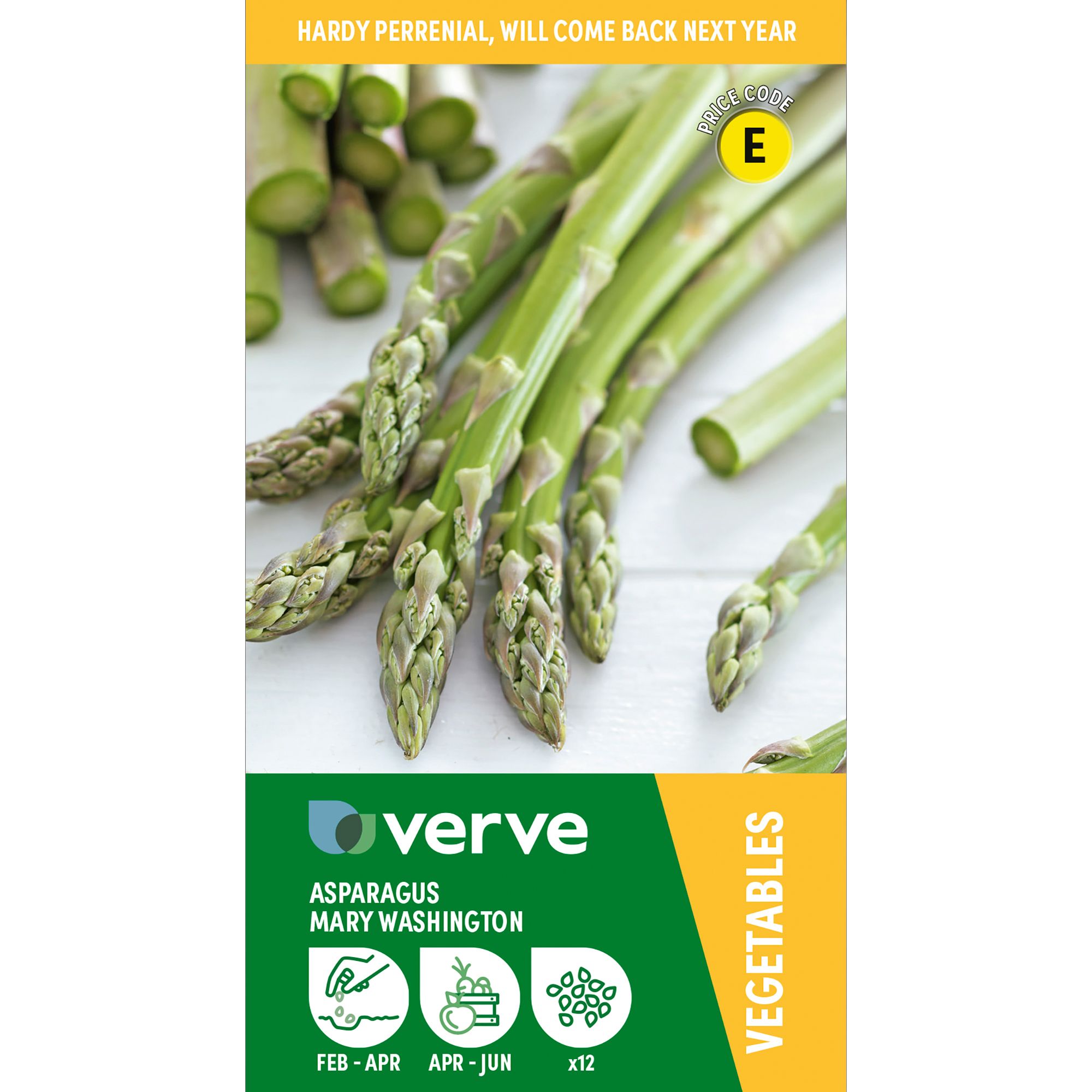Verve Asparagus 'Mary Washington' Vegetable Seeds